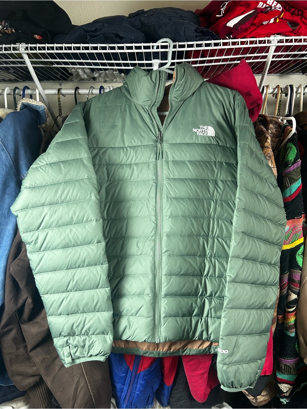The North Face Men’s Sage Green Quilted Puffer Jacket